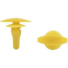 100Pcs Plastic Trim Clips Rivets Bumper Door Fastener 6mm Yellow for Car