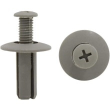 50pcs Gray 8mm Car Hole Plastic Rivets Fastener Fender Bumper Push Pin Clips