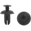 50 Pcs 6mm Hole Dia Black Plastic Push Type Fasteners Clip Rivet for Auto 1