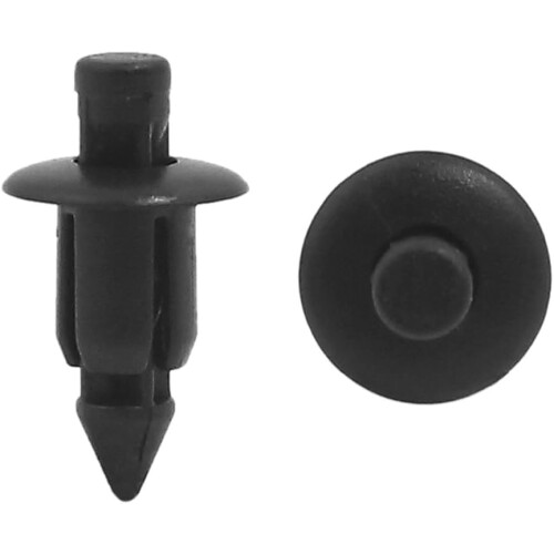 50Pcs Black Plastic Rivets Splash Guard Fastener Clips 6mm for Car