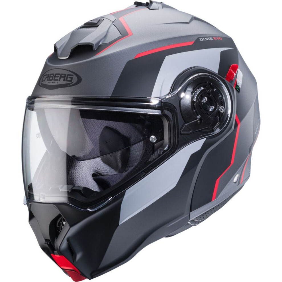 (Xl) Caberg Duke Evo Move Matt Gun Metal / Black / Red Black,Red 8002391082803