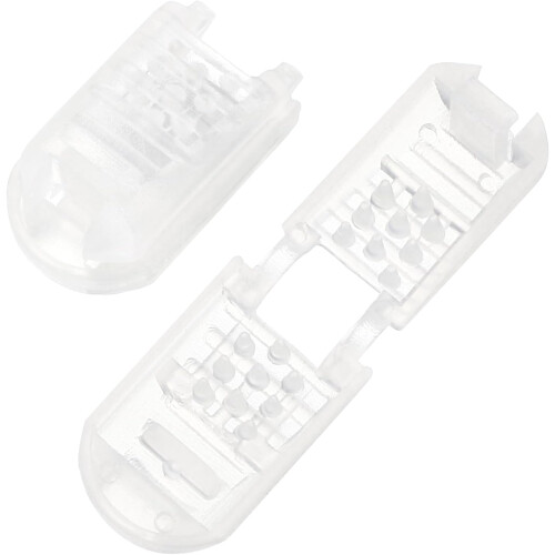 10Pcs Cord End Tips, Nylon Zipper Pull Cord Stopper Drawstrings Ends Cord Lock for Backpack Sneakers Jacket Shoes (20x12mm, Clear) 2