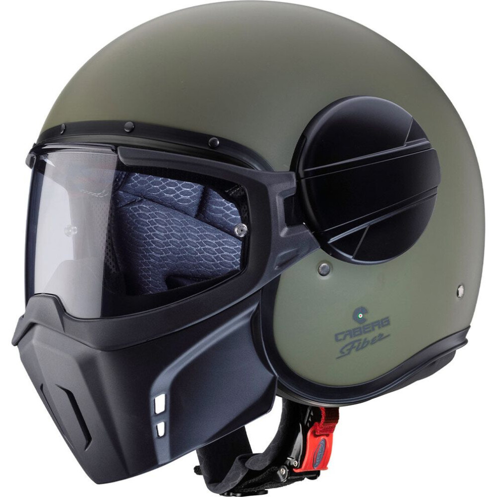 (M) Caberg Jet Ghost X Plain Military Green 8002391088928