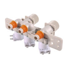 AJU72912230 Électrovanne D'Arrivée D'Eau Double, Électrovanne D'Arrivée D'Eau à Trois Voies 334903220309 Pièces de Machine à Laver