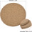 100mm(3.94") Round Coasters 10mm Thick Cork Cup Mat Pad Round Edge 5pcs 2