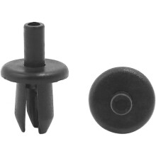 8mm Hole 16mm Head Black Plastic Rivet Trim Fastener Retainer Clip 10pcs for Car
