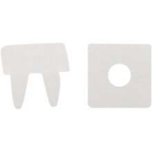 100Pcs White Square Plastic Fastener Retainer Clips for Auto Car 6mm