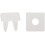 100Pcs White Square Plastic Fastener Retainer Clips for Auto Car 6mm 1