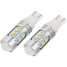 2 Pcs DC12V Cambus LED Wedge Car Auto Side Parking Tail Light Bulb White 10W
