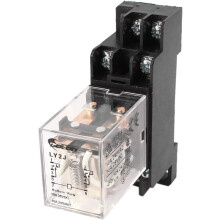 DC12V Coil 8 Screw Terminal Electromagnetic Power Relay 10A w Socket