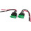 2 Pcs SPST Green Horn Button Momentary Wired Rocker Switch DC 12V 1