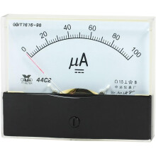 Analog Current Panel Meter DC 0-100uA 44C2 Ammeter 100x48x80mm for Automotive Circuit Testing Charging Battery Ampere Tester Gauge Pack of 1
