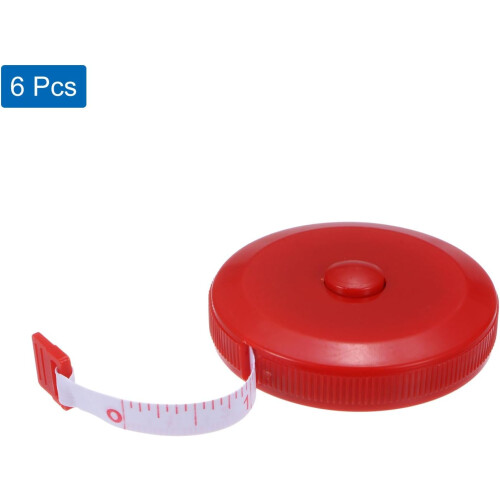 6 Pcs Round Case Automatic Retractable Sewing Tape Measure 150cm 60" 2