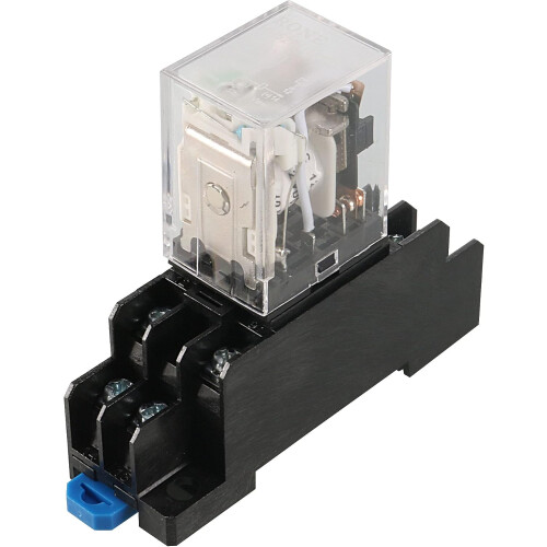 MY2J-DC12V Coil 8 Pin 35mm DIN Rail Electromagnetic Power Relay 1