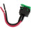 2 Pcs SPST Green Horn Button Momentary Wired Rocker Switch DC 12V 2