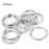 Metal Replacement Portable 2.5cm Dia Ring Keyring Key Chain 10pcs Silver Tone 2