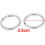 Metal Replacement Portable 2.5cm Dia Ring Keyring Key Chain 10pcs Silver Tone 3