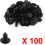100pcs 8mm Plastic Fastener Rivet Clips Bumper Shield Retainer Auto Body Clips 4
