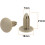 50 Pcs Beige Plastic Rivet Clips 7mm x 18mm x 21mm 2