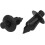 50 Pcs Black Plastic Rivet Trim Fastener Clips 6.5mm 2