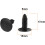 50 Pcs Black Plastic Rivet Clips 5mm x 15mm x 17mm 2