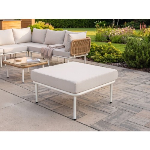 Beliani Ottoman BAUCINA Light Beige 1