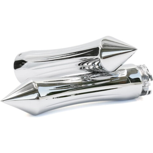 2pcs Motorcycle 1" Hand Grips Silver Tone for Harley 1