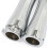 2pcs Motorcycle 1" Hand Grips Silver Tone for Harley 7
