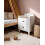 Beliani 2 Drawer Bedside Table MIMILI 56 cm White 2