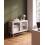 Beliani Glass Display Sideboard DEVON 77 cm Metal Beige 2