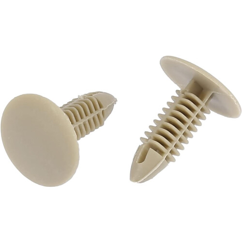 100pcs 6mm Hole Plastic Rivets Fastener Push Clips Khaki for Car 2
