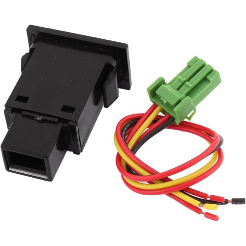 DC 12V Panel Mount Latching Red Pilot 4 Wire Fog Light Switch 1