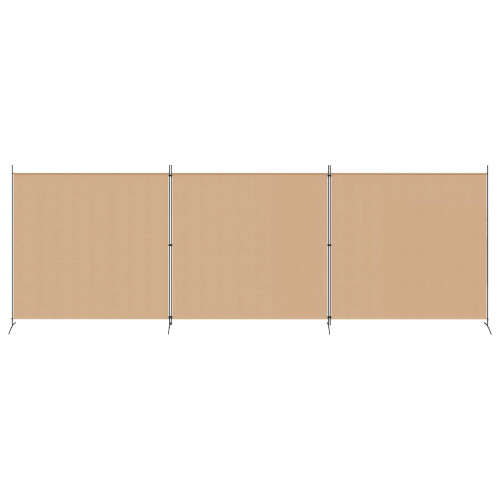 VidaXL vidaXL 4-Panel Room Divider Beige 525 x 180 cm Fabric 2