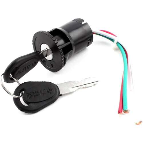 Scooter Motorcycle Universal 3 Wires Ignition Switch Lock with 2 Keys 2