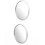 Car Round Silver Tone Frame Stick On Blind Spot Rear View Mirror 2 Pcs 4