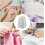 Sewing Thimble Finger Protector, 8 Pcs Metal Finger Shield Ring for Hand Sewing, Craft Accessories DIY Sewing Tools, Silver 6