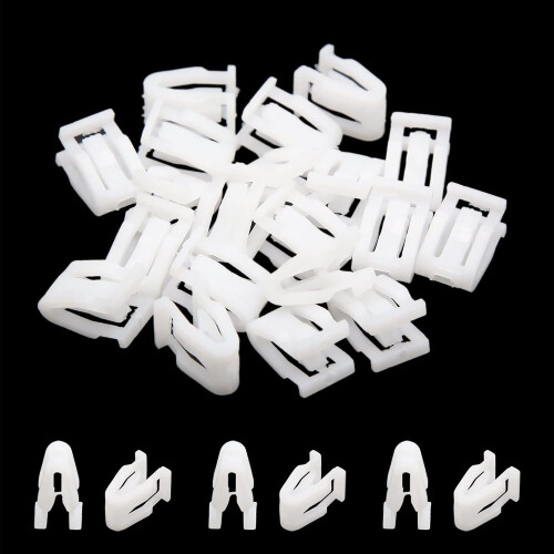 Plastic Fasteners Auto Car Trim Instrument Panel Dashboard 20PCS White 2