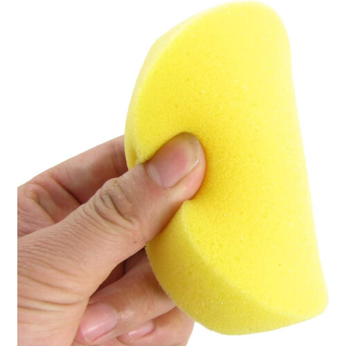 Car Auto 6 Pcs Yellow Round Sponge Wax Applicator Pads 1