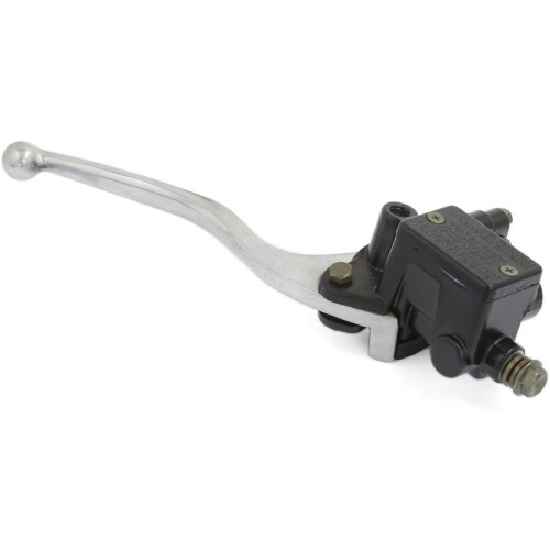 Motorcycle Metal Front Brake Master Pump Lever Black Silver Tone 1