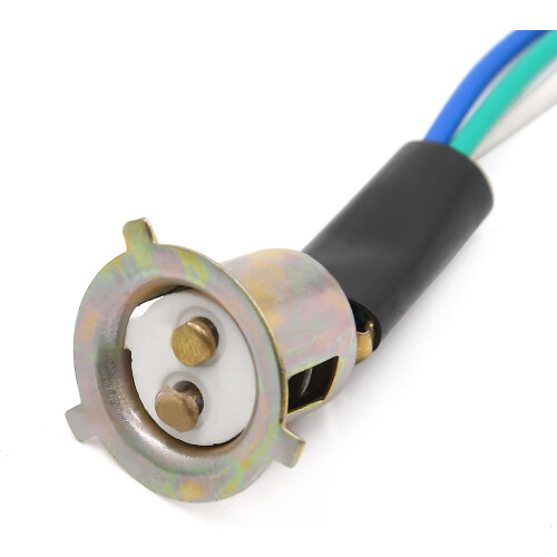 2 Pcs 3 Wires Motorcycle Scooter Headlight Head Lamps Socket Holder Adapter 2