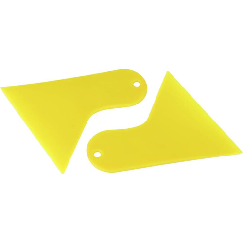 Yellow Plastic Car Auto Window Windshield Tint Film Scraper Cleaning 2 Pcs 1