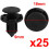 25 Pcs Rivet Fastener Push in Door Trim Retainer Clips 2