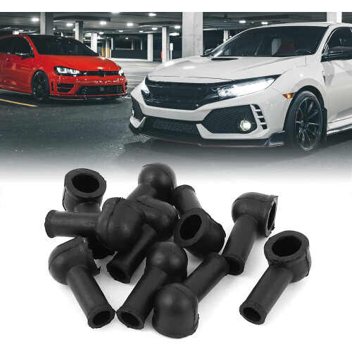 Terminal Insulating Covers 12mm x 8mm 10 Pcs Black 1