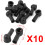 Terminal Insulating Covers 12mm x 8mm 10 Pcs Black 5