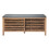 Shoe bench with 2 sliding doors and openwork slats, 112 cm wide, LIAM 10