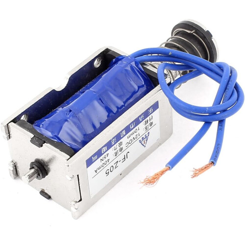 DC 12V 10mm 4.5Kg Push Pull Type Open Frame Solenoid Electromagnet 1