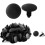 100 Pcs Black Plastic Rivet 8mm x 25mm x 22mm 4