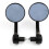 2 Pcs Adjustable Handlebar End Round Rear View Side Mirror for Motorcycle 2