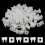 100Pcs White Square Plastic Fastener Retainer Clips for Auto Car 6mm 2