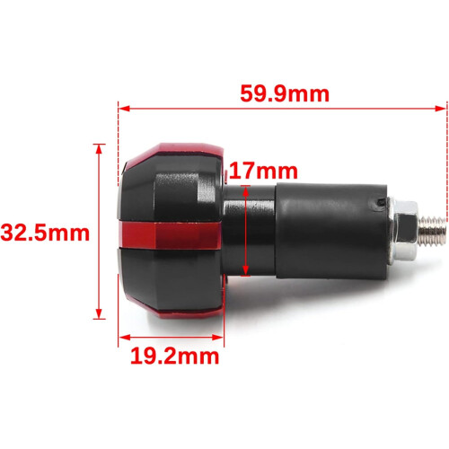 Motorcycle Universal Aluminum Alloy Handle Bar Hand Grip End Cap 2 Pcs 2